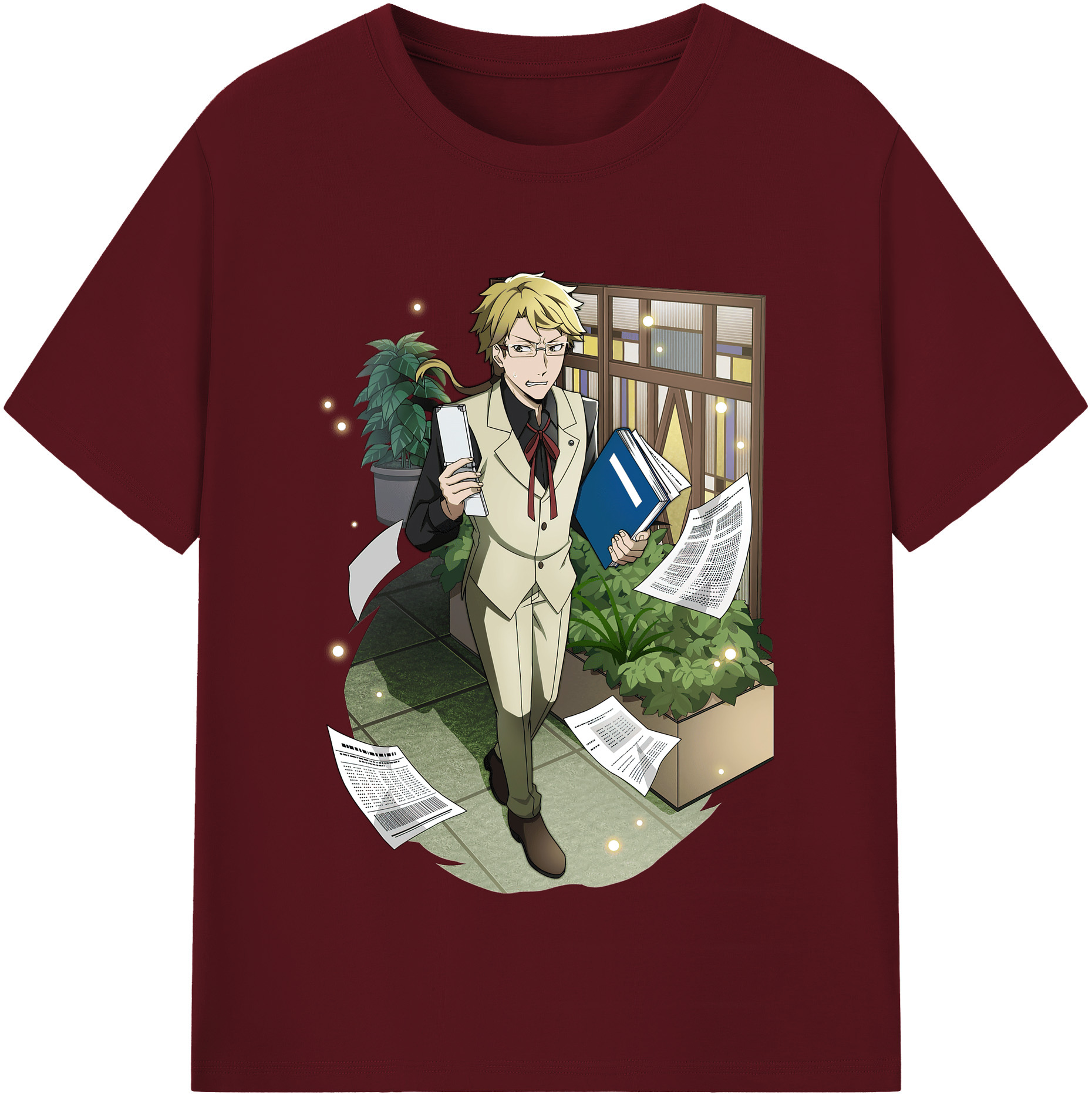 （画像用） 文豪ストレイドッグス Bungo Stray Dogs 綿100％半袖Tシャツ（フロントプリント）
